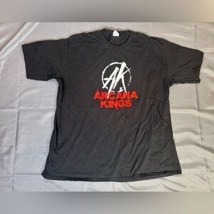 Arcana Kings Band T-Shirt | Logo Graphic | Black | 2XL